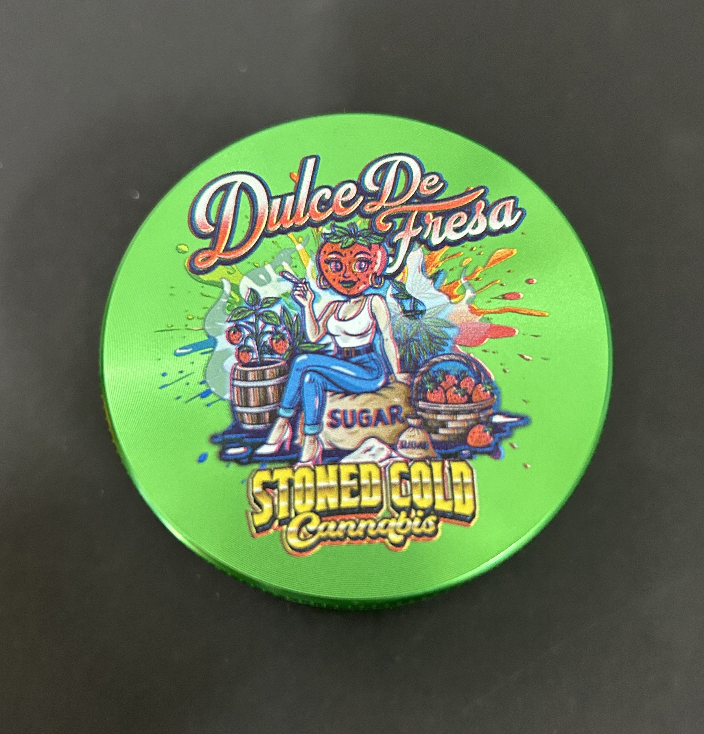 Dulce De Fresa Stoned Cold Cannabis grinder.