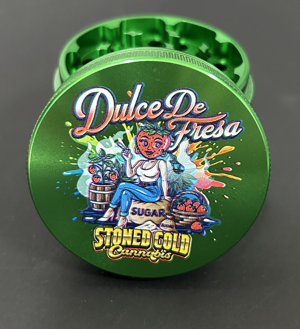 Dulce De Fresa Stoned Cold Cannabis grinder.